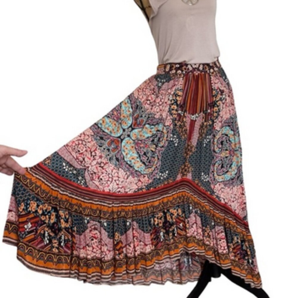 ANTHROPOLOGIE  ALLAIRE  HIGH-LOW MAXI SKIRT  by BHANUNI 100% viscose - SIZE 2 - Picture 13 of 13